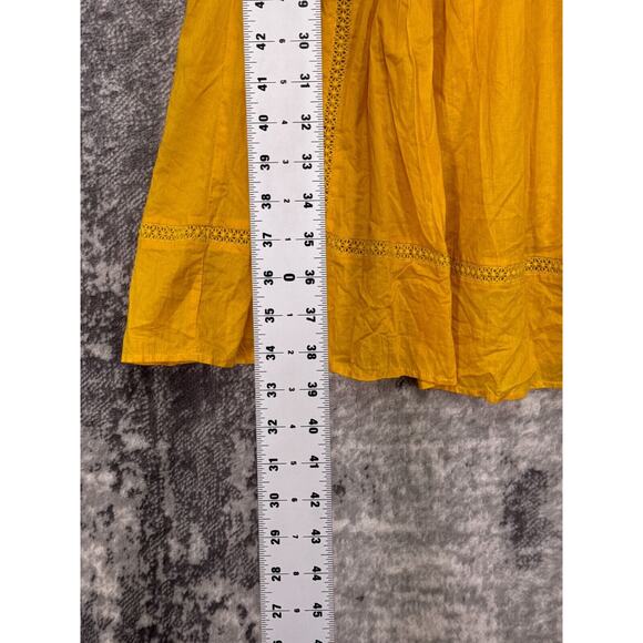 New Point Sur Dress 0 Womens Yellow Gold Cotton Tie Stap Midi J Crew - Picture 6 of 8